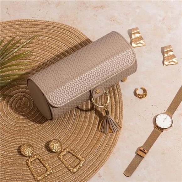 Travel Jewelry Organizer Box Small Portable PU Leather Case for Women Gift - Picture 6 of 7